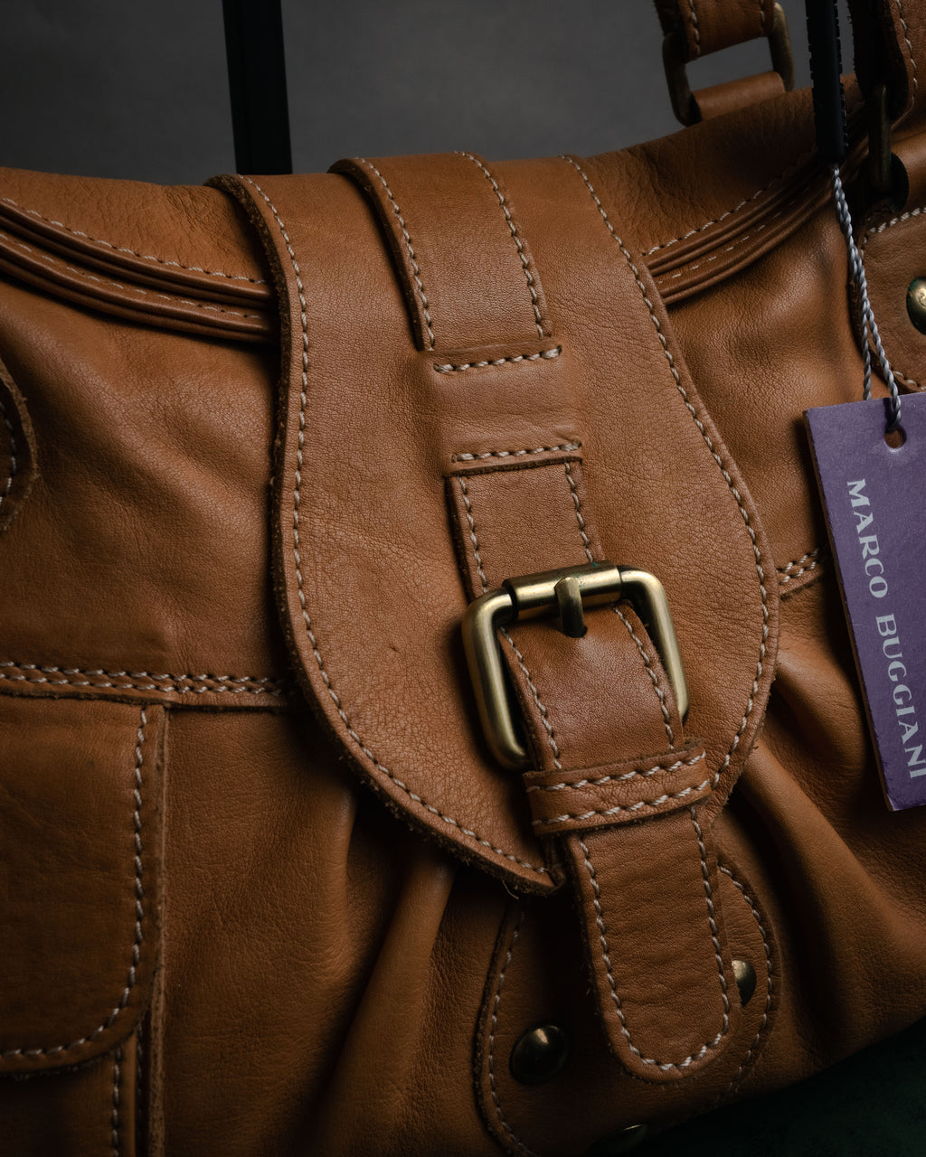 “MARCO BUGGIANI” 2004-2009 Soft leather multi pocket shoulder bag
