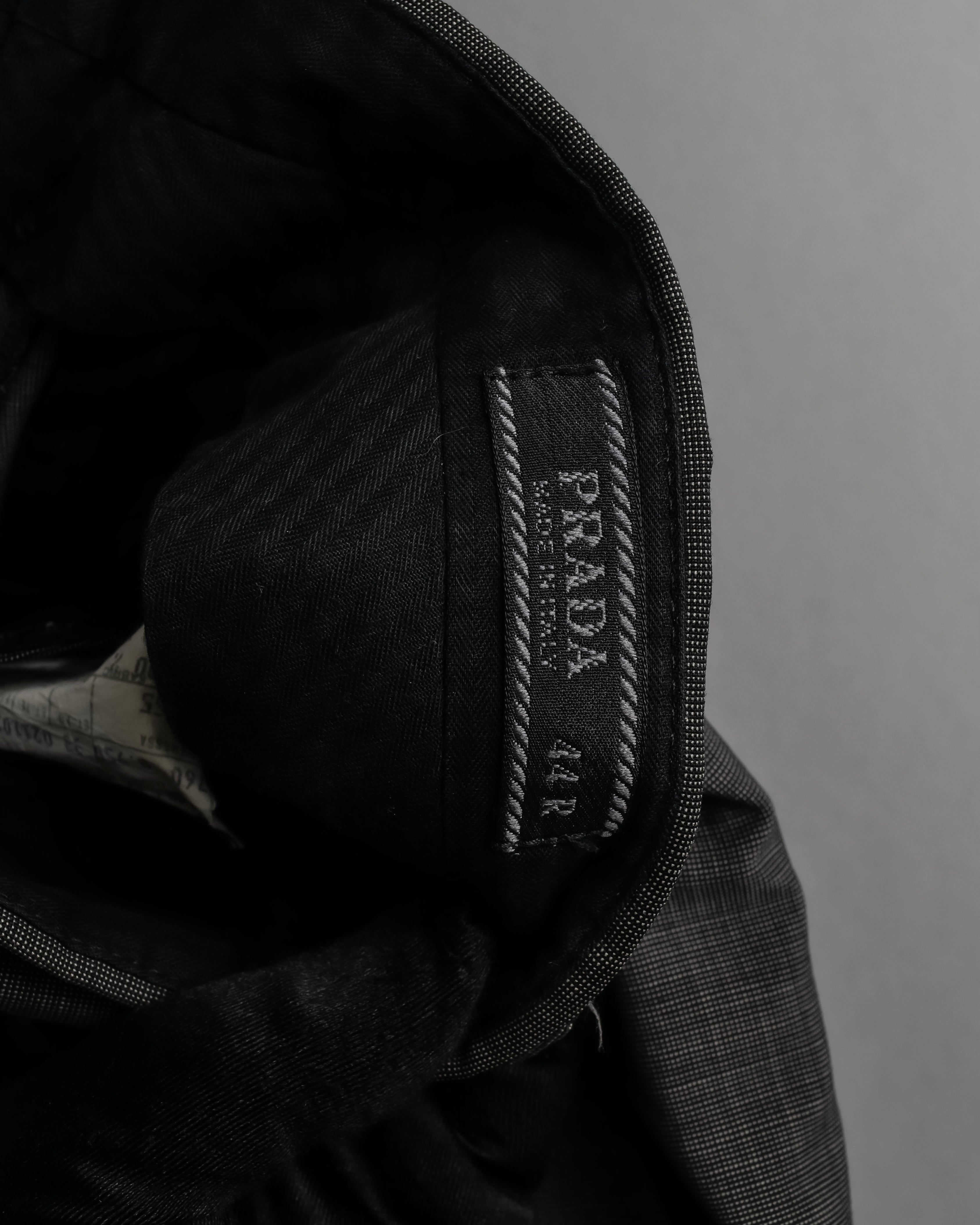 "PRADA" Sharkskin wool minimal tailoring set up