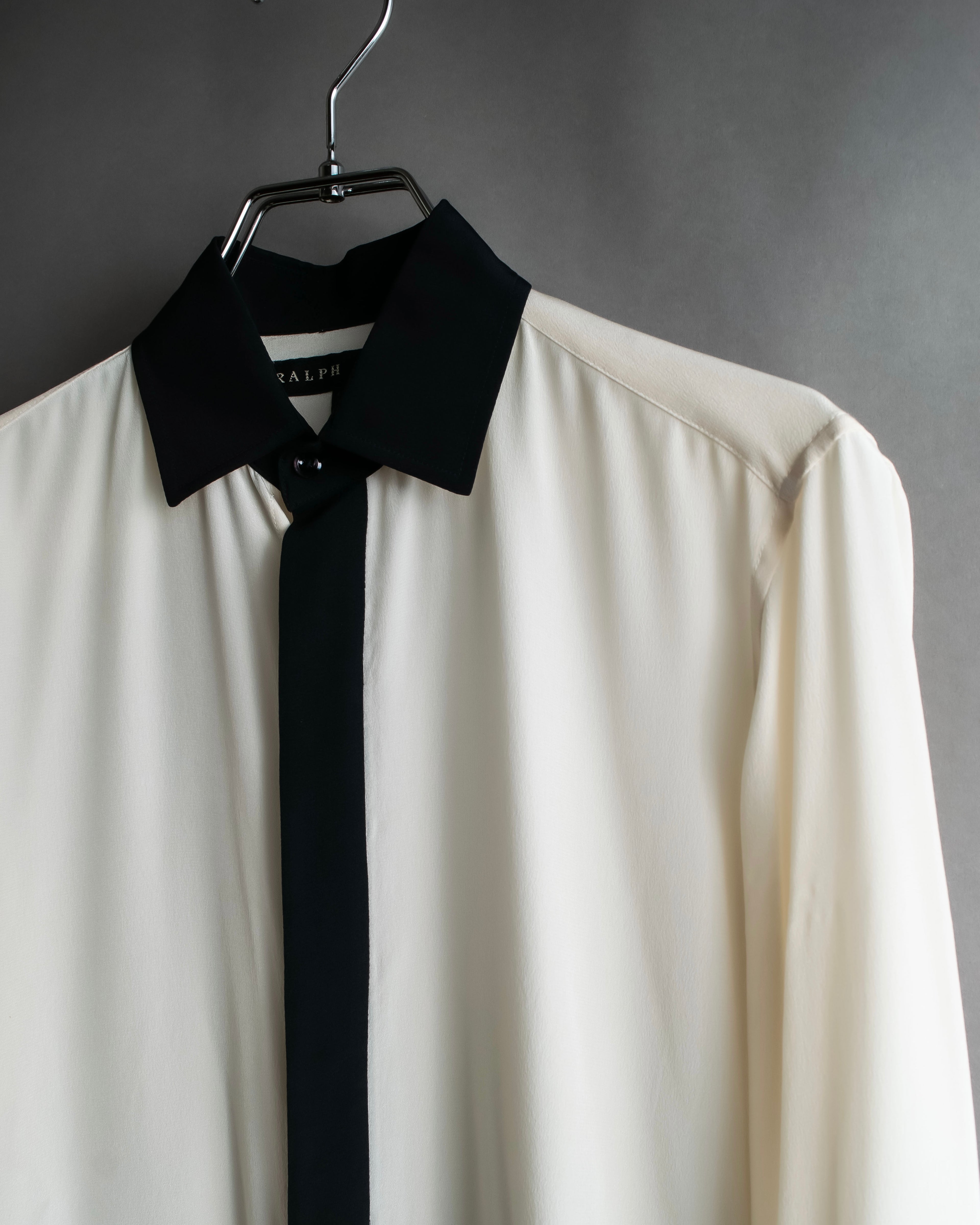 "Ralph Lauren" High density woven silk clerical shirt