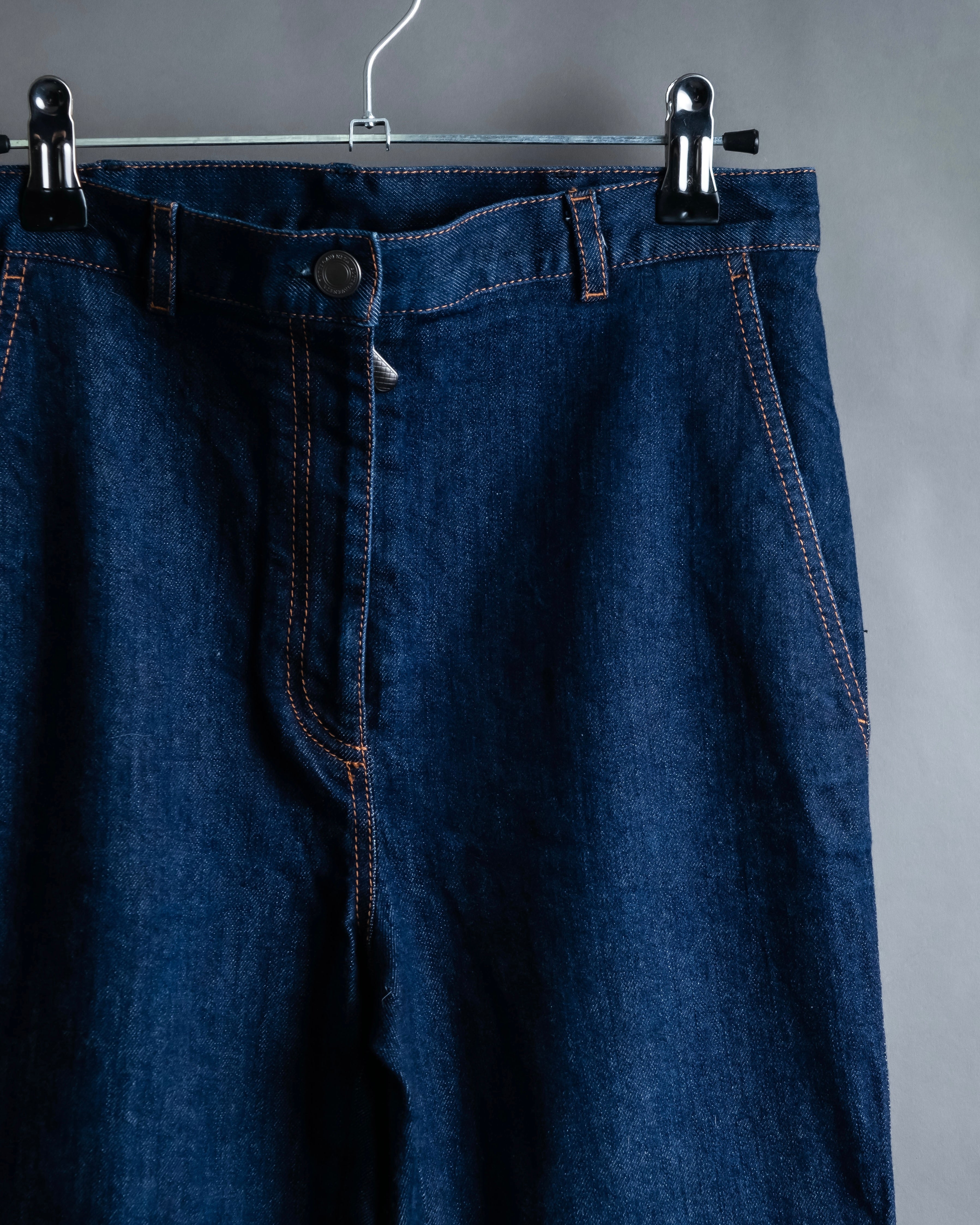 "BOTTEGA VENETA" Wide straight silhouette fisherman denim pants