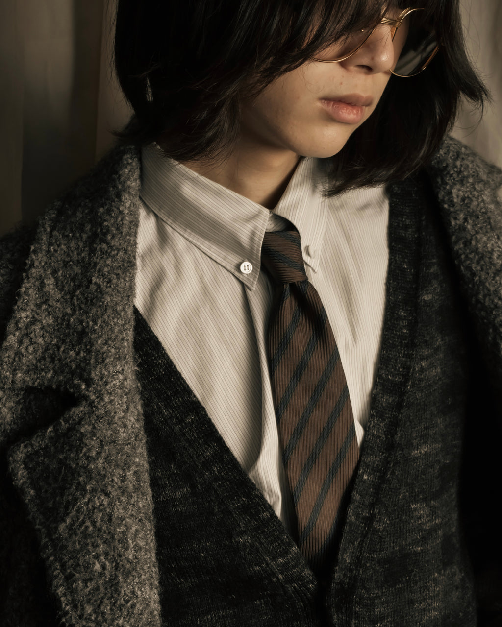 "COMME des GARCONS HOMME" Beautiful pinstripe button-down shirt