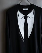 "John Galliano" Tie motif trompe l'oeil design pullover