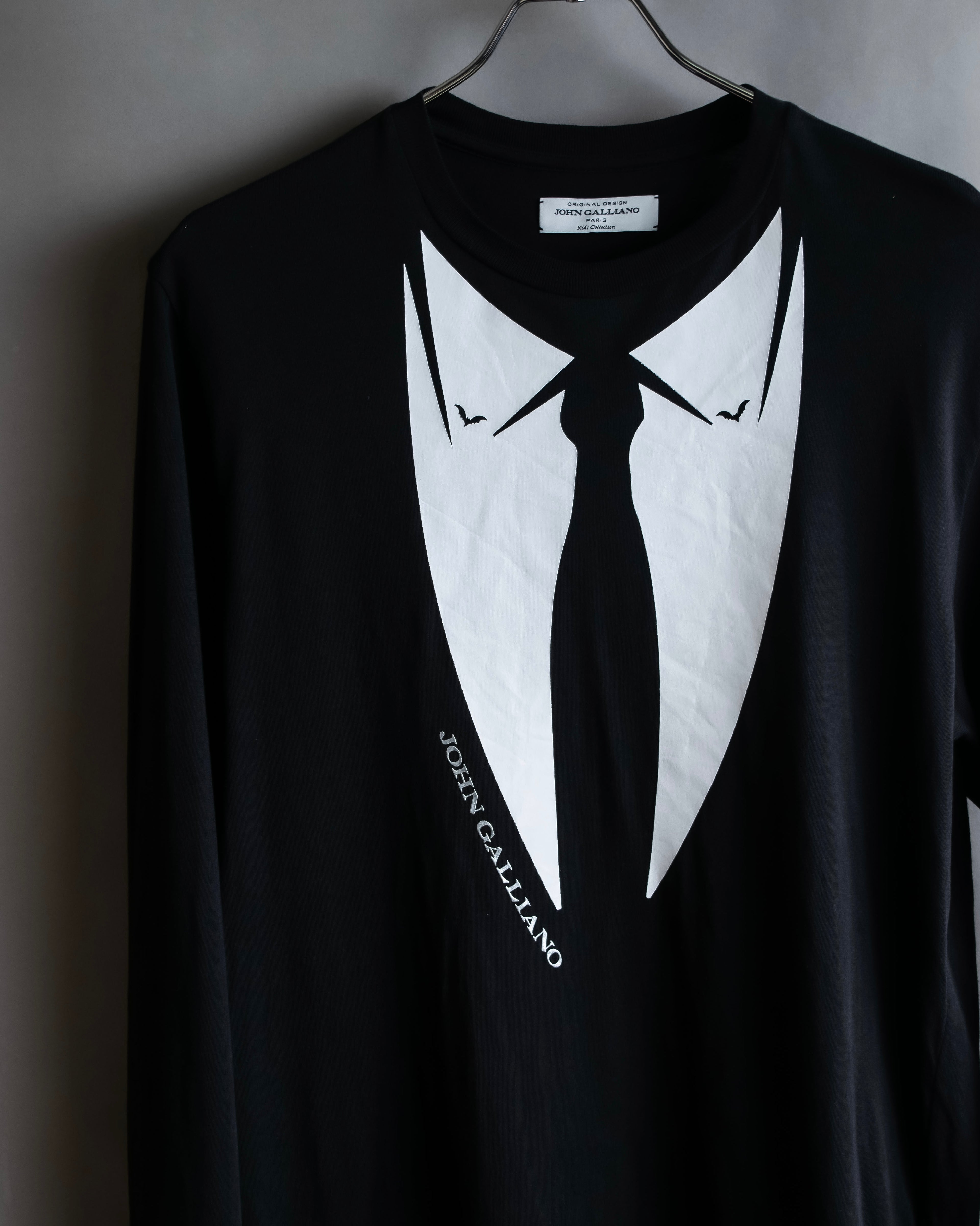 "John Galliano" Tie motif trompe l'oeil design pullover