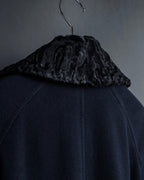 -SPECIAL- "CARUSO"
 Fur collar design belted melton coat