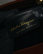 “Salvatore Ferragamo” 80’s-90’s Quilted leather chain shoulder bag