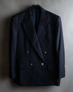 "BURBERRYS" Micro check pattern metal button blazer