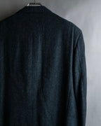 "COMME des GARCONS HOMME DEUX" Box silhouette heather grey tailored jacket