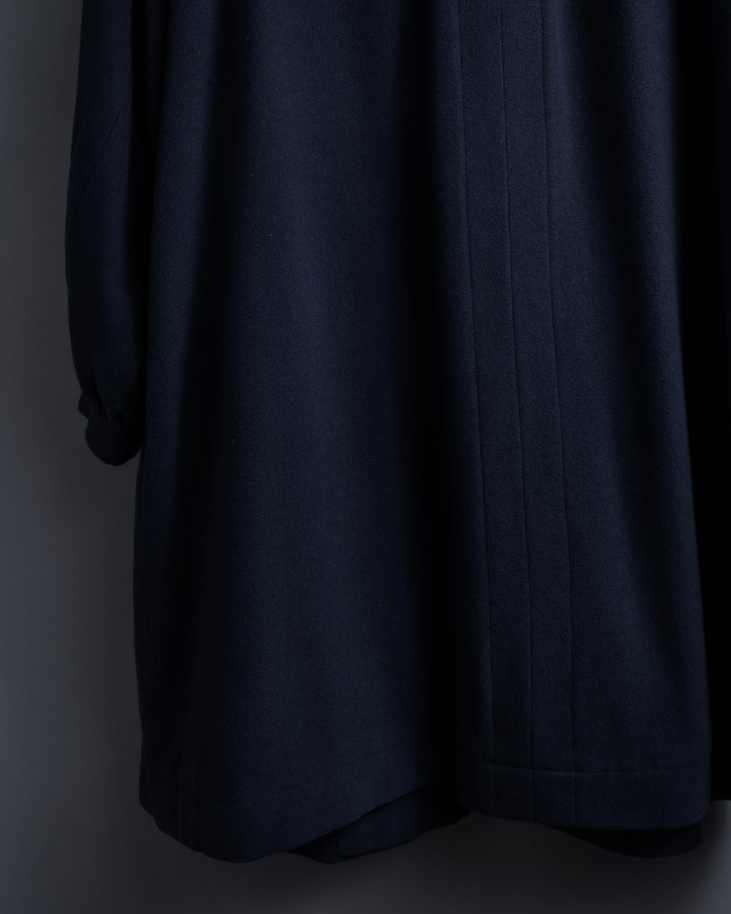 "YVES SAINT LAURENT" Metal toggle design melton wool duffel coat