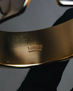 "LOEWE" 10’s Bicolor geometric open-cuff bangle