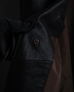 "HUGO BOSS" Oversized calf leather tailored jacket