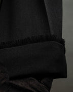 "CHANEL" Fringe design high waist straight cut slacks