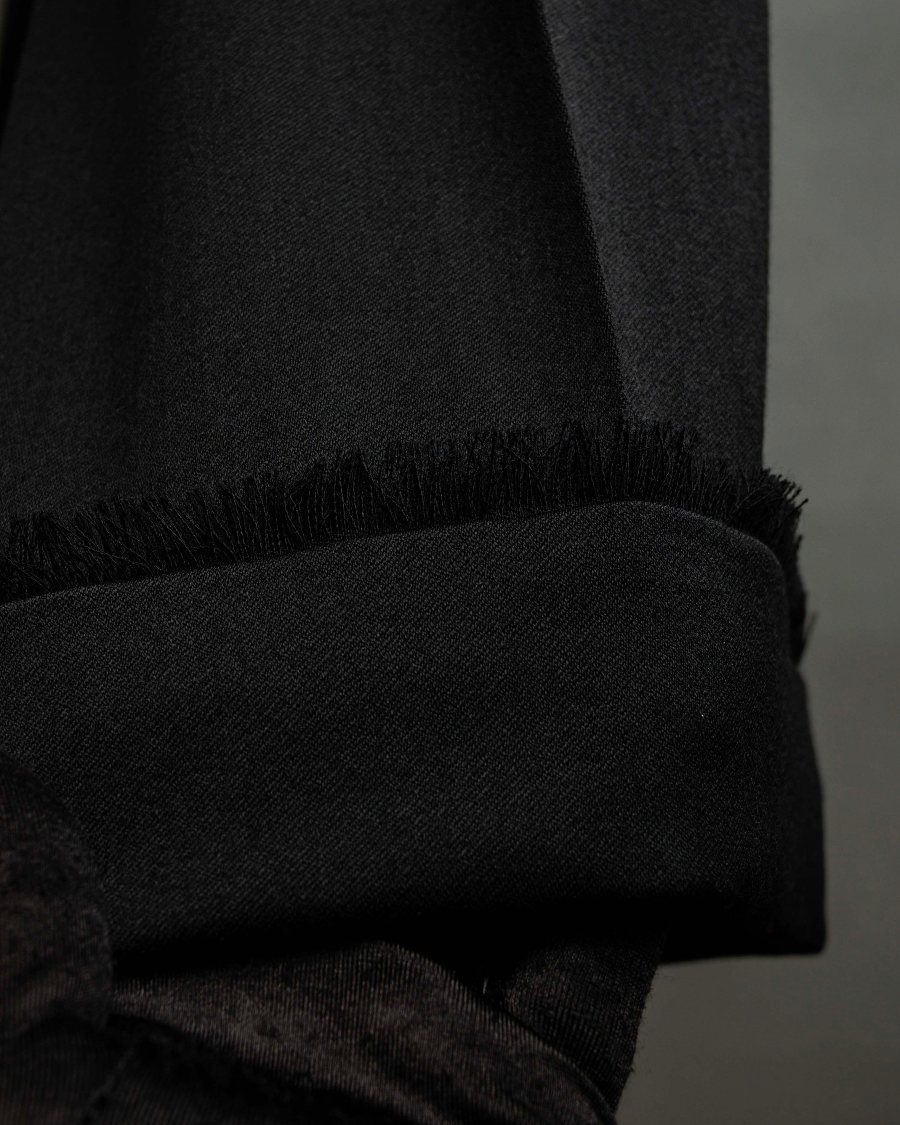 "CHANEL" Fringe design high waist straight cut slacks