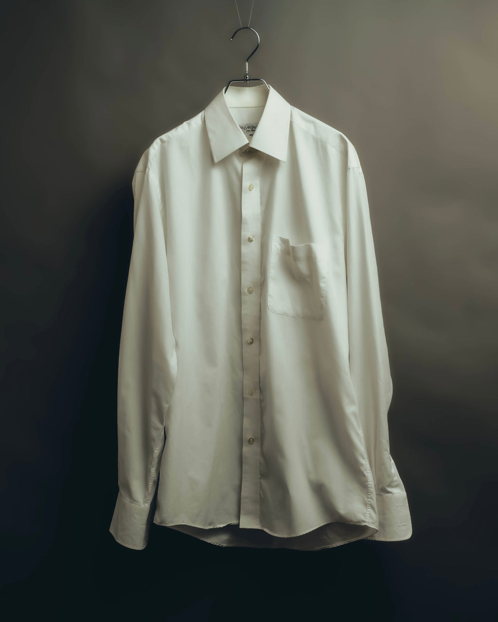 "Yves Saint Laurent" 80's-90's Classic off white dress shirt