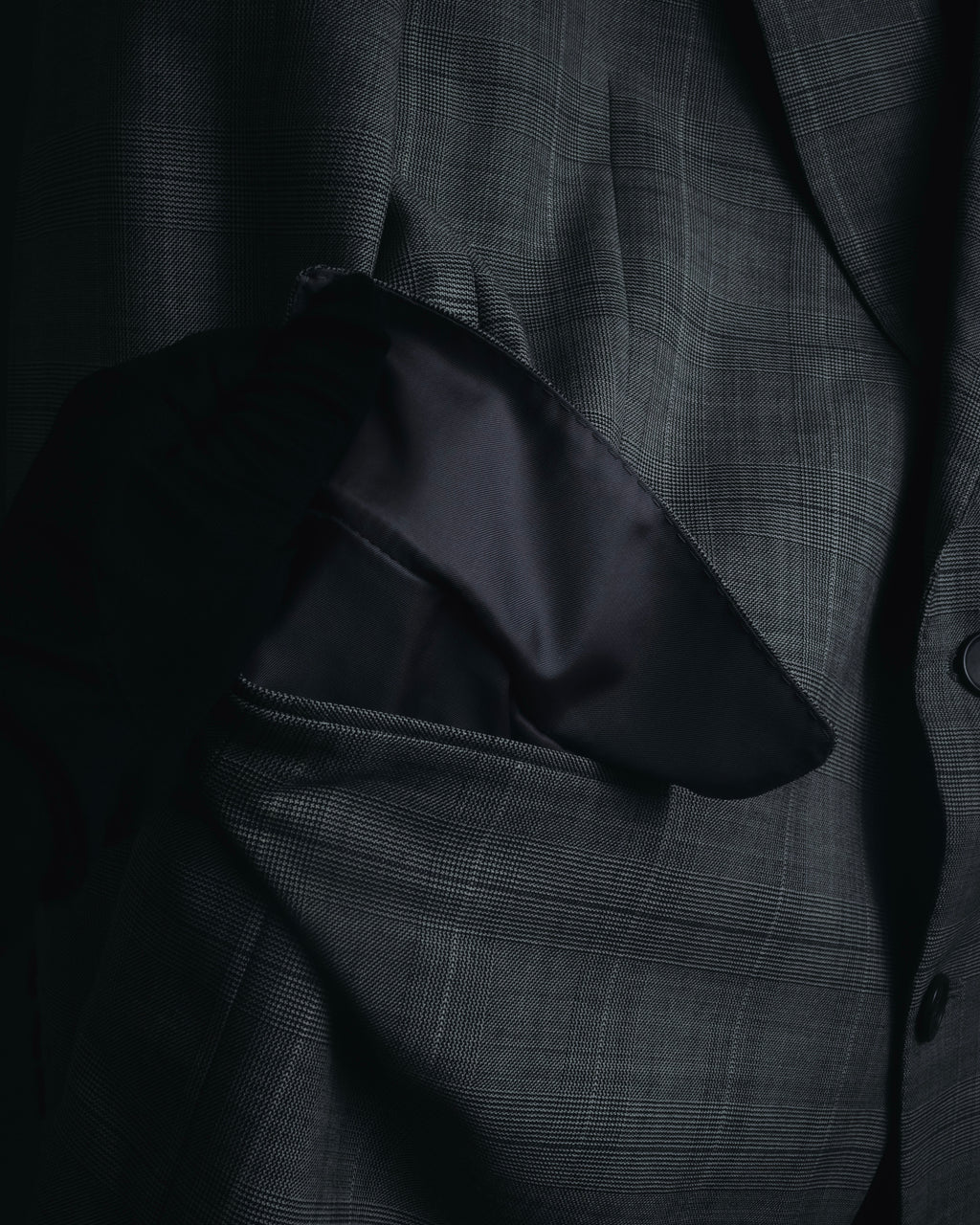 "YVES SAINT LAURENT" 80’s-90’s glen check tailored suit set