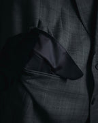 "YVES SAINT LAURENT" 80’s-90’s glen check tailored suit set