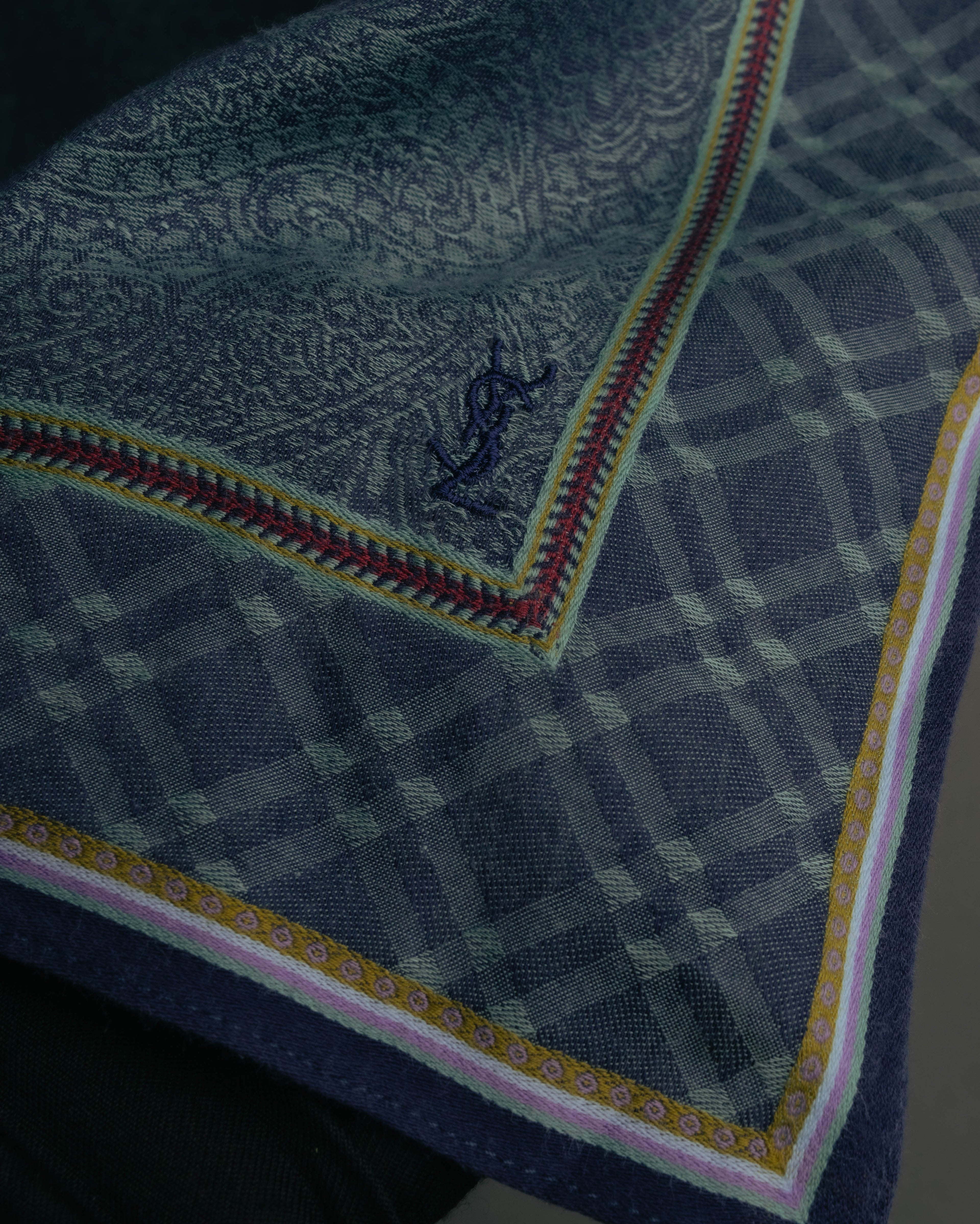 "Yves Saint Laurent" Paisley patterned scarf
