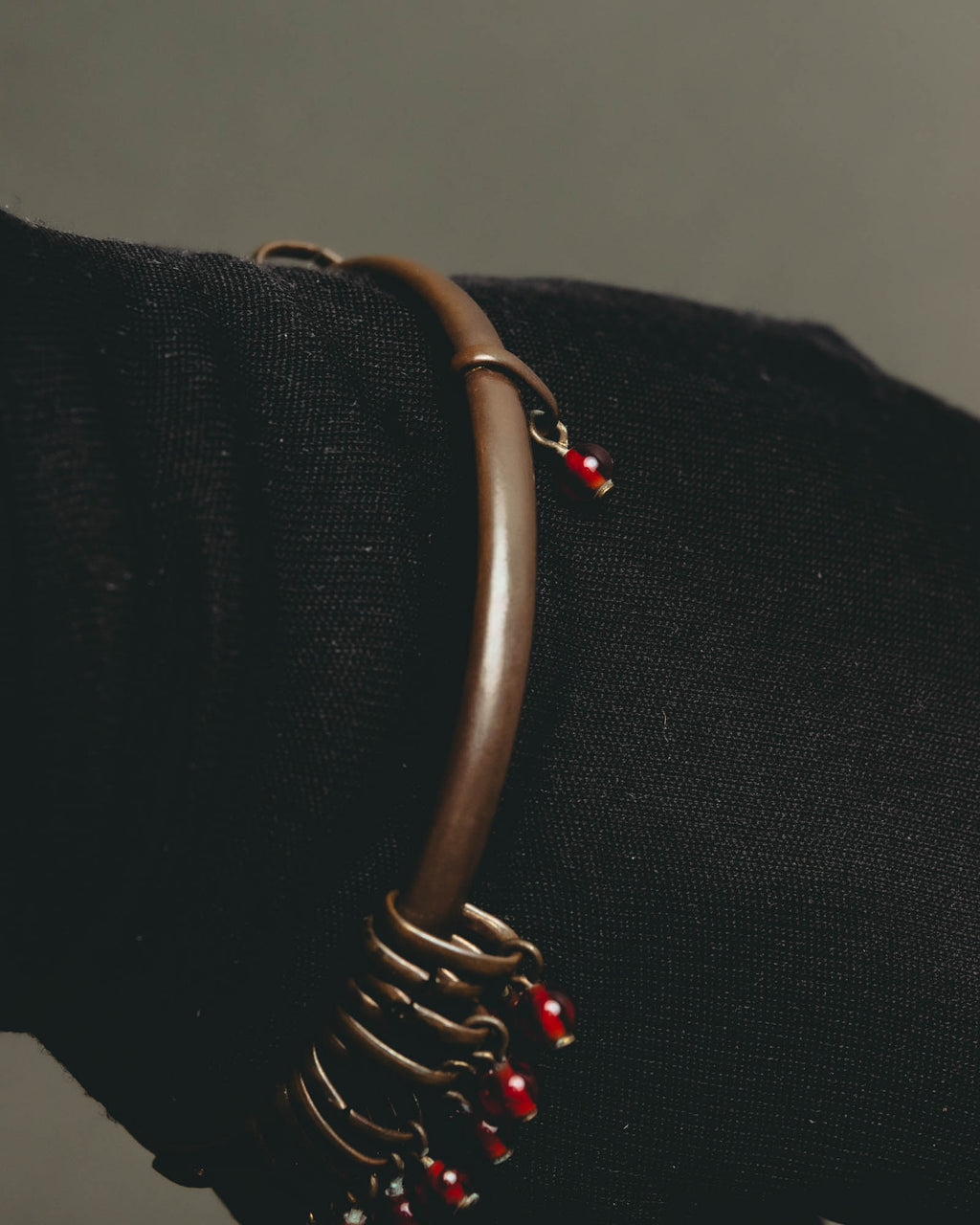 "Jean Paul Gaultier" 90's-00's Sculptural red bead bangle
