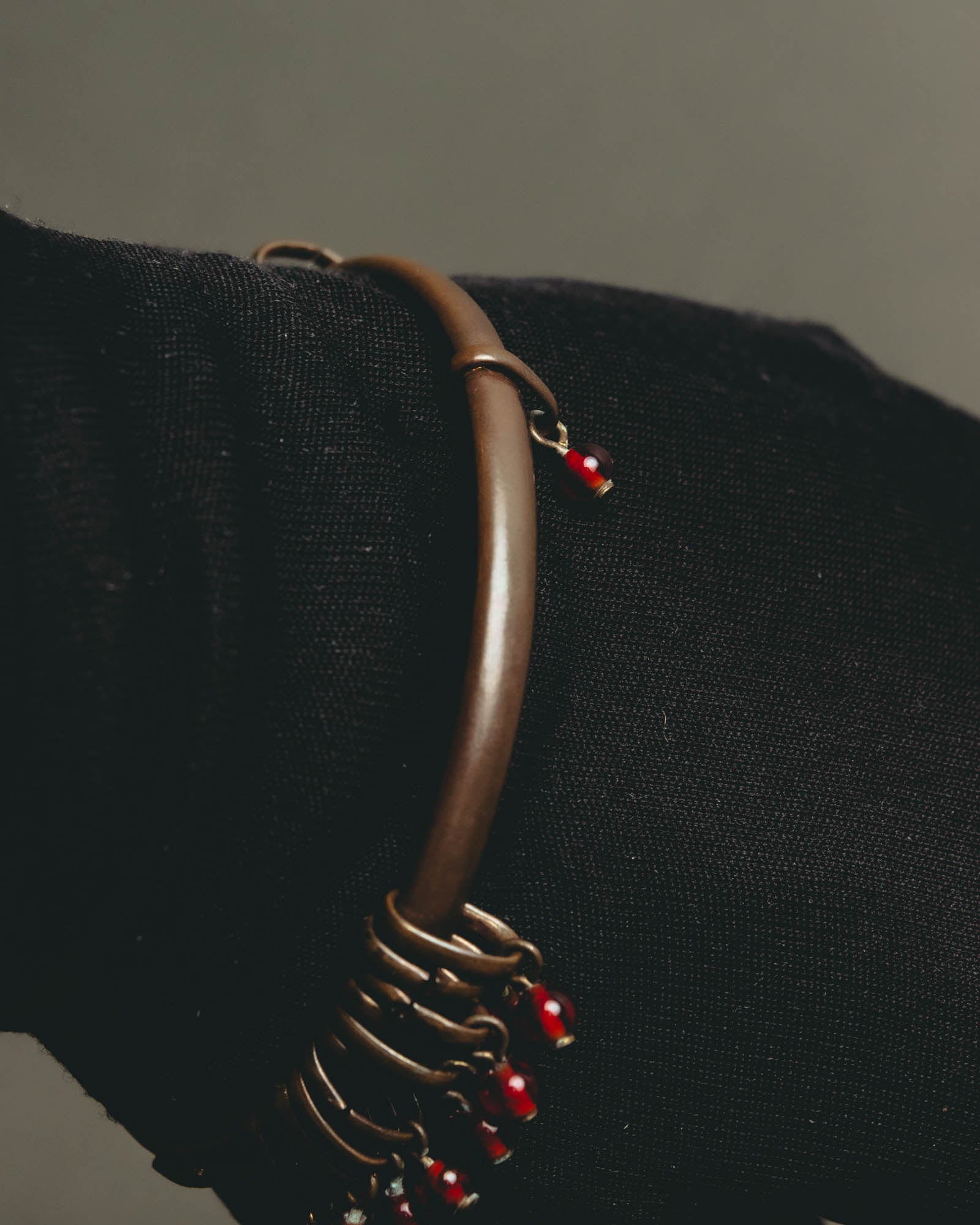 "Jean Paul Gaultier" 90's-00's Sculptural red bead bangle