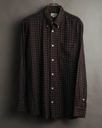 -SPECIAL- “HERMES” 90’s-00’s Windowpane checked sellier button shirt