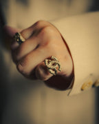 –SPECIAL– "CHANEL" Sculptural pearl double c costume ring