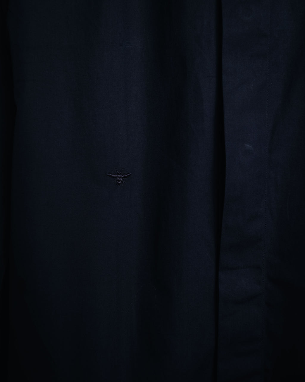 "Dior" 2017 AW Minimal fly-front bee-embroidered shirt