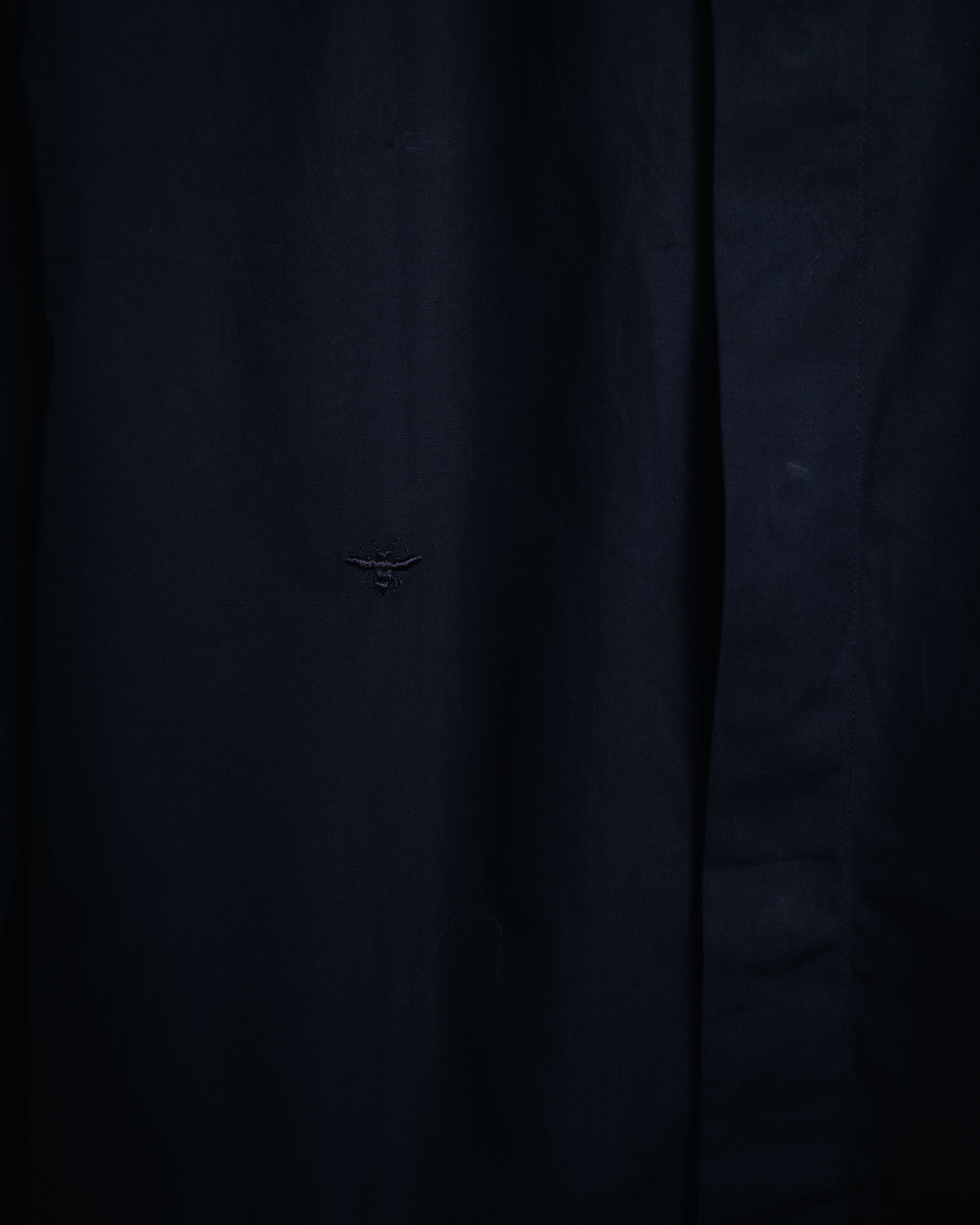 "Dior" 2017 AW Minimal fly-front bee-embroidered shirt