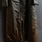 "FENDI JEANS" Hood design belted gradation color long nylon down coat