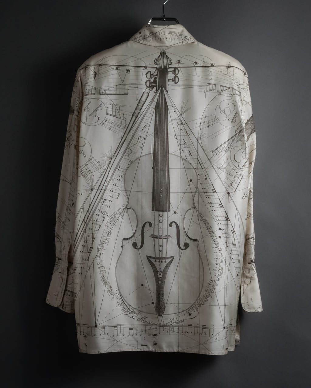 -SPECIAL- "HERMES" 00's Jean-Paul Gaultier Era Silk Twill Shirt "La Musique des Sphères