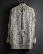 -SPECIAL- "HERMES" 00's Jean-Paul Gaultier Era Silk Twill Shirt "La Musique des Sphères