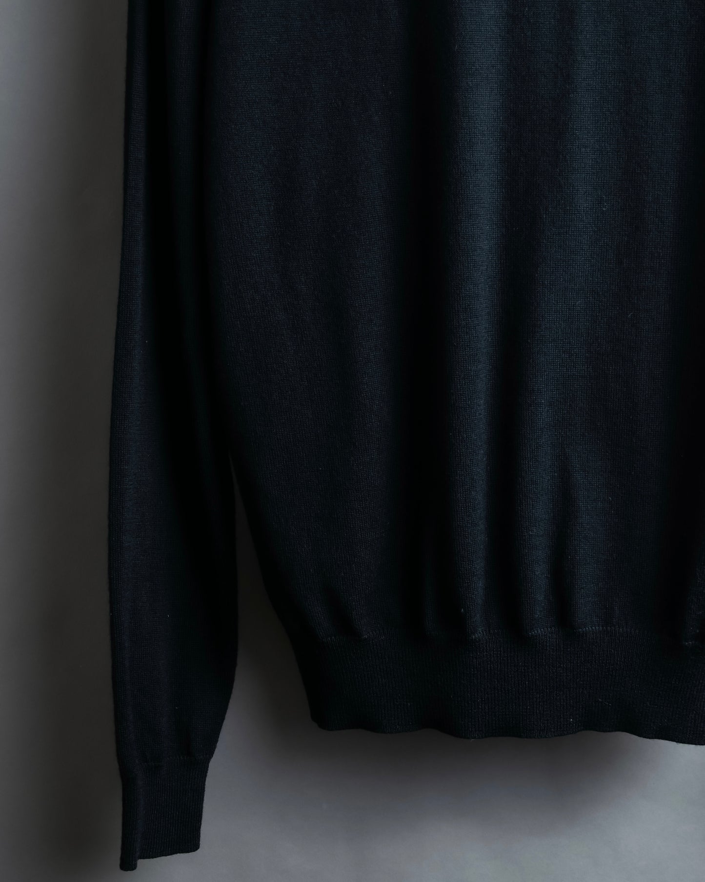 "PRADA" V-neck relaxed wool high gauge knit pullover