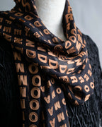 "FENDI" Silk blended logo scarf