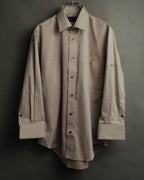 "CELINE" 80's-00's Classic diamond check long sleeve dress shirt