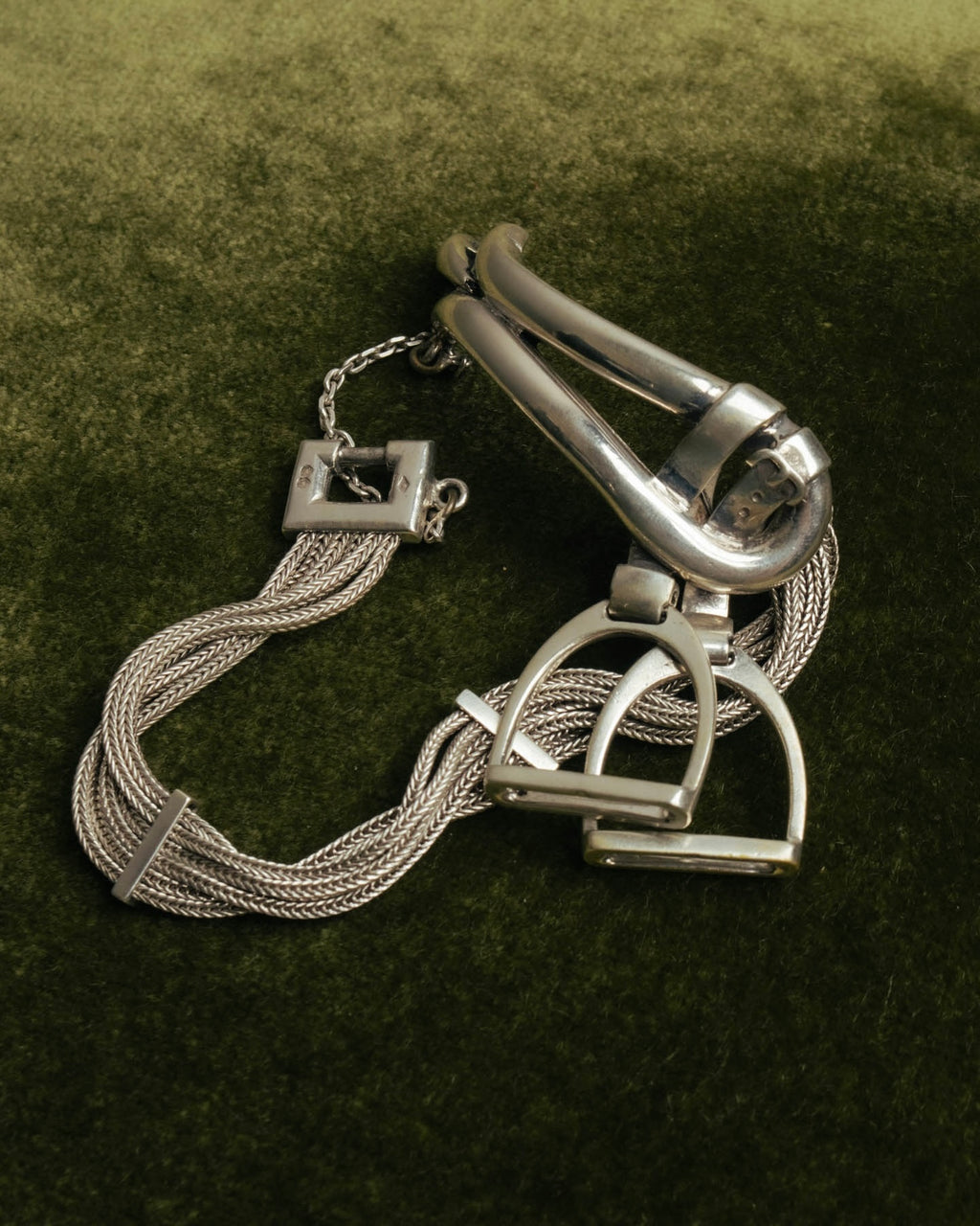 -SPECIAL- “HERMÈS” 70’s-90’s Étrier multi chain bracelet