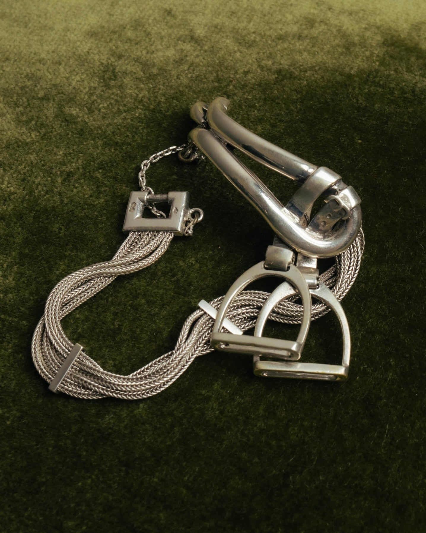 -SPECIAL- “HERMÈS” 70’s-90’s Étrier multi chain bracelet