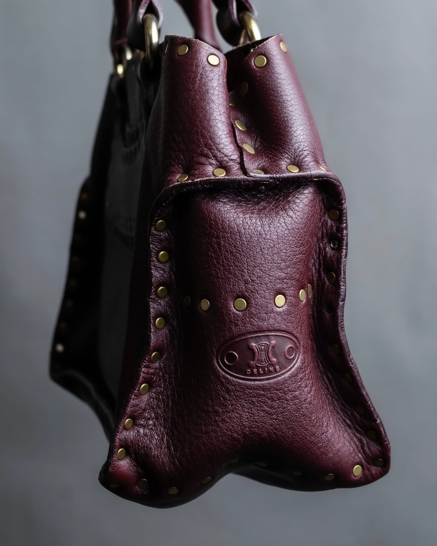 "CELINE" Stud design bordeaux color boogie bag