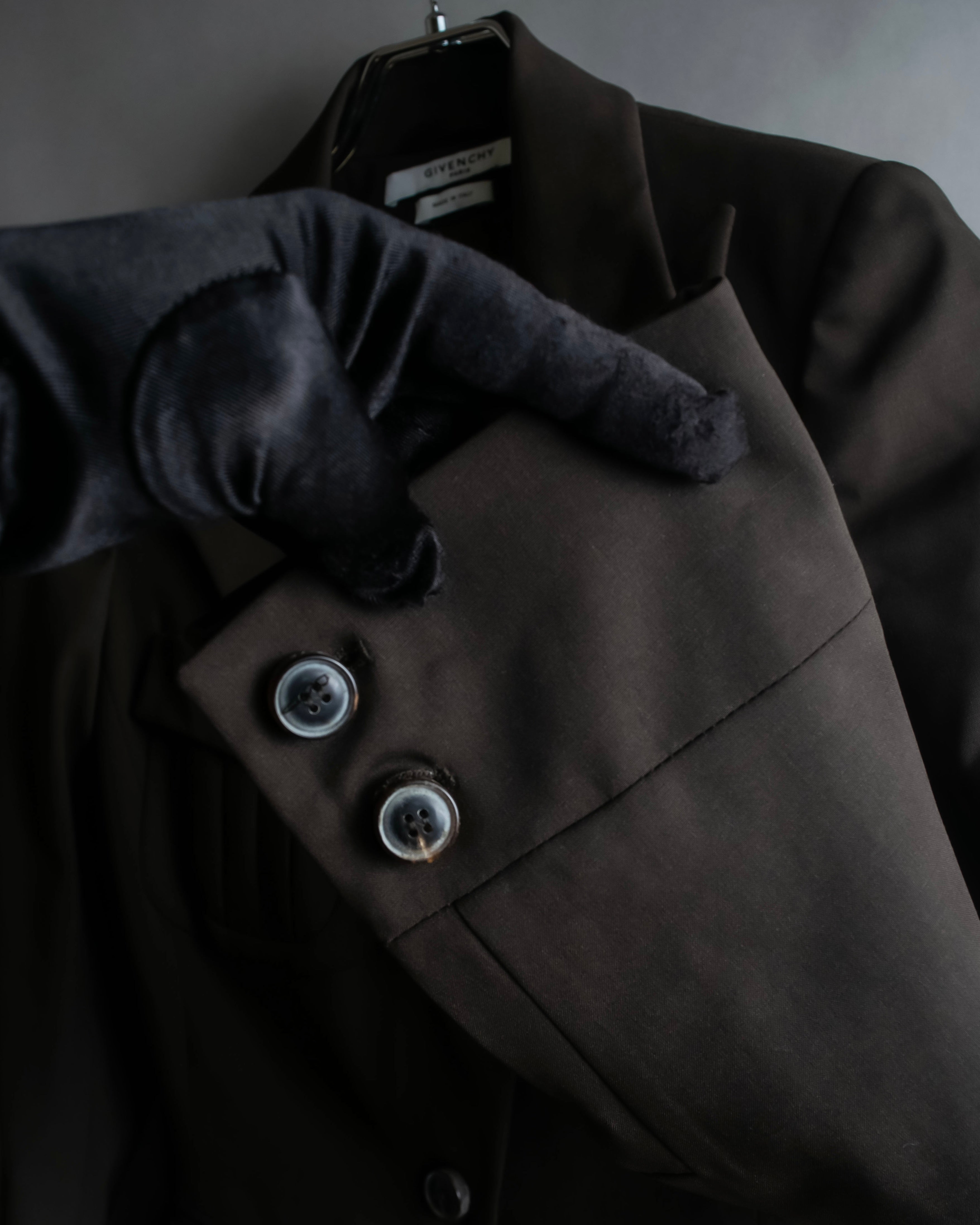 "GIVENCHY" Military patch pocket detail tailored jacket