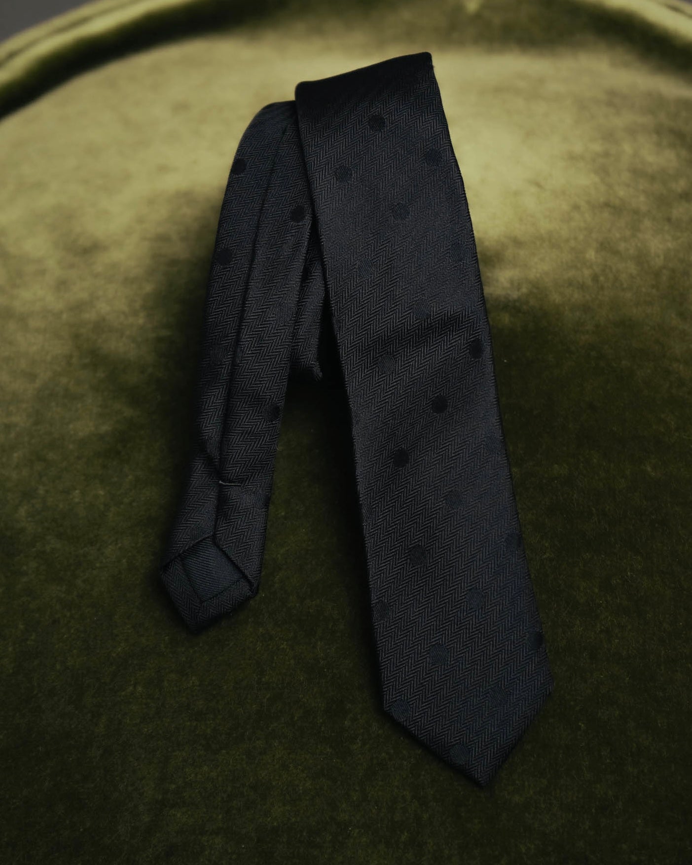 –SPECIAL– “Saint Laurent“ 2010’s-20’s Tonal dot narrow tie