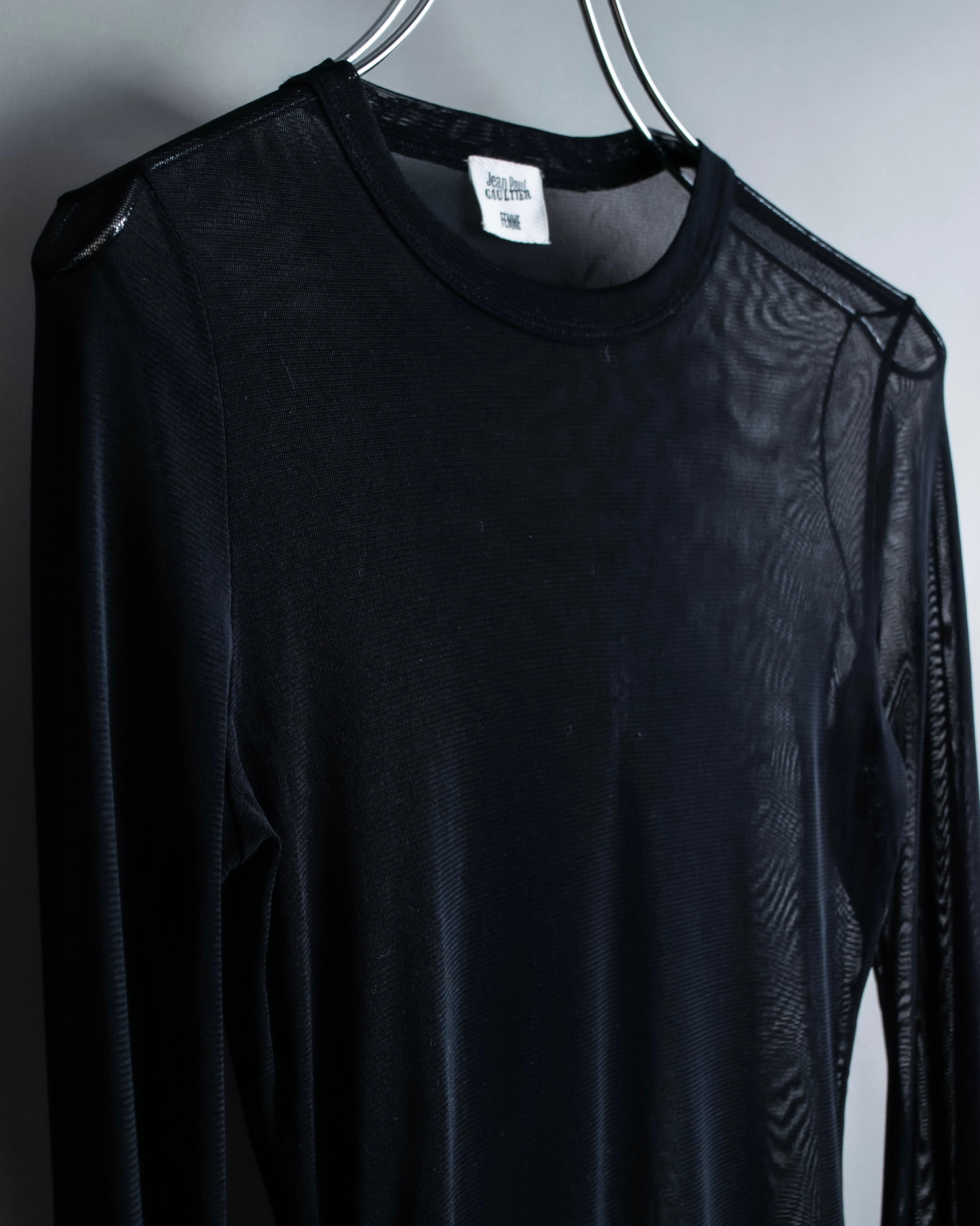 “Jean Paul Gautier” Fringe detailed  asymmetry shear top