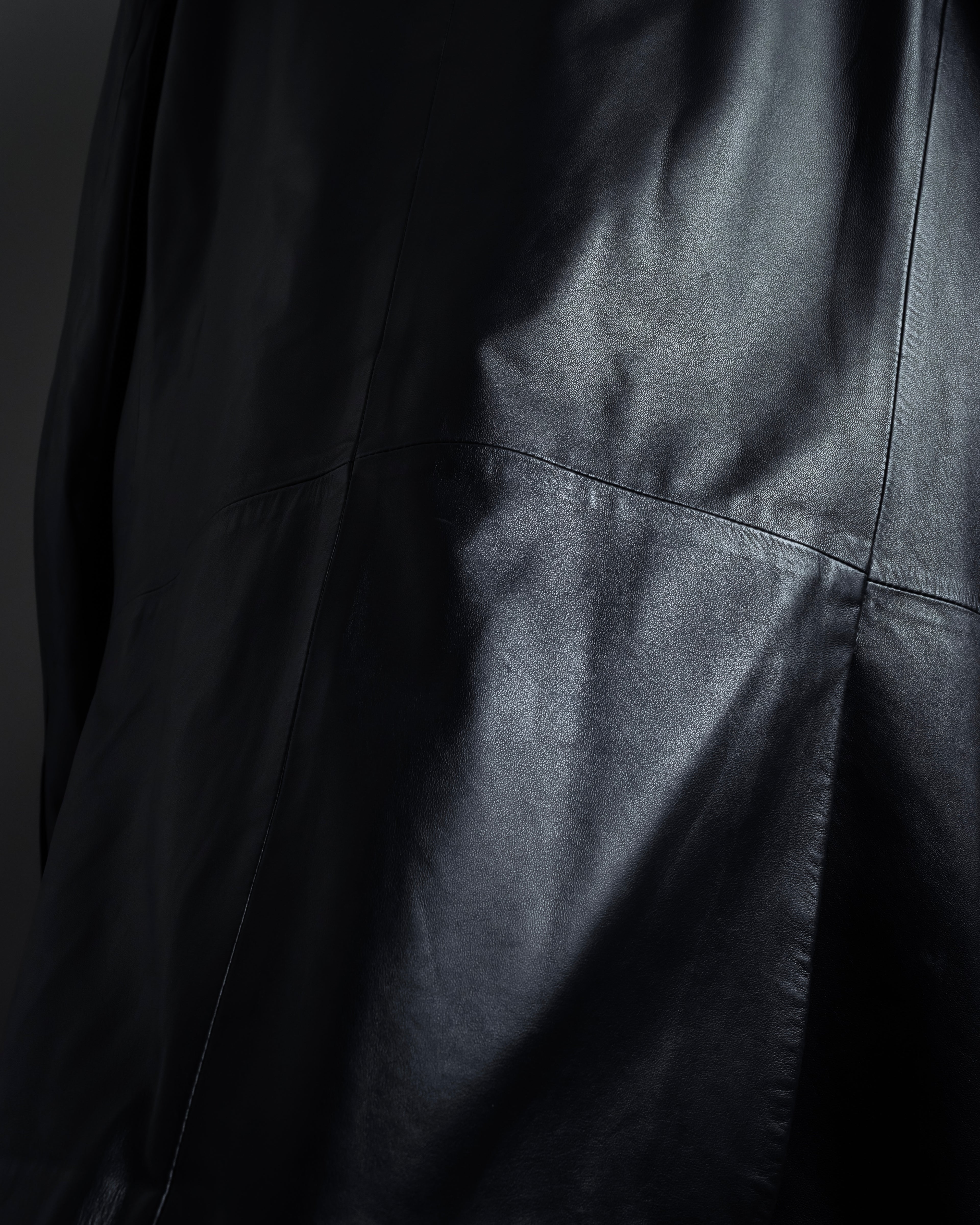 "Salvatore Ferragamo" Straight silhouette leather tailored jacket