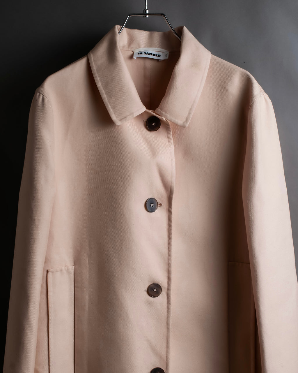 "JIL SANDER" Pink beige color spring coat