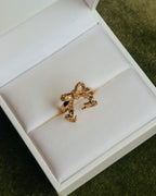 -SPECIAL- “Dior” 00’s-10’s Ribbon CD logo charm ring
