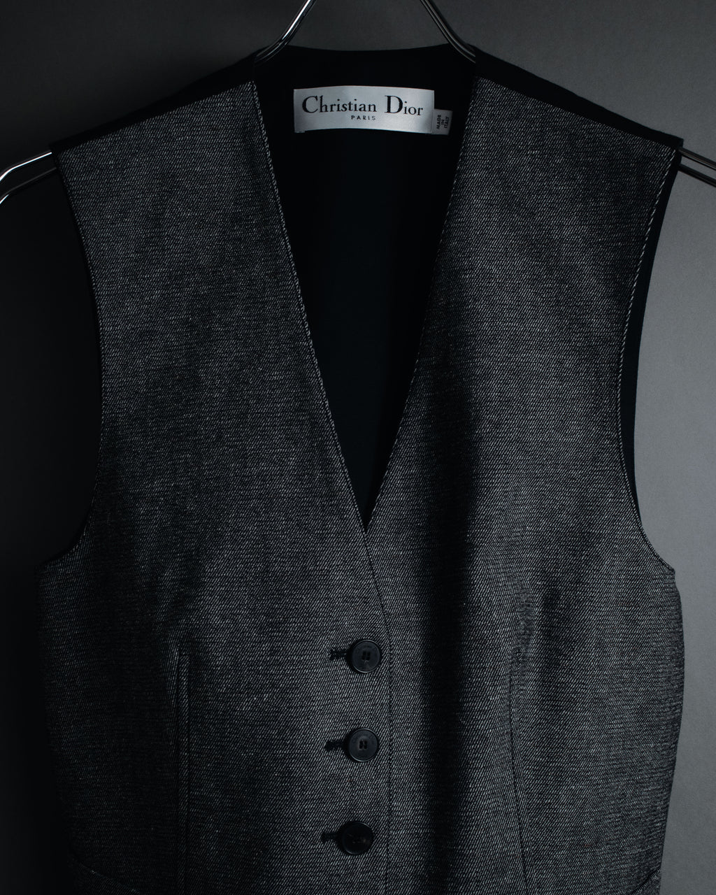 "Christian Dior" 23SS half double-breasted structured gilet