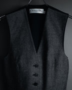 "Christian Dior" 23SS half double-breasted structured gilet