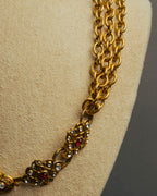-SPECIAL- “CHANEL” 80’s-90’s ornate gold chain necklace
