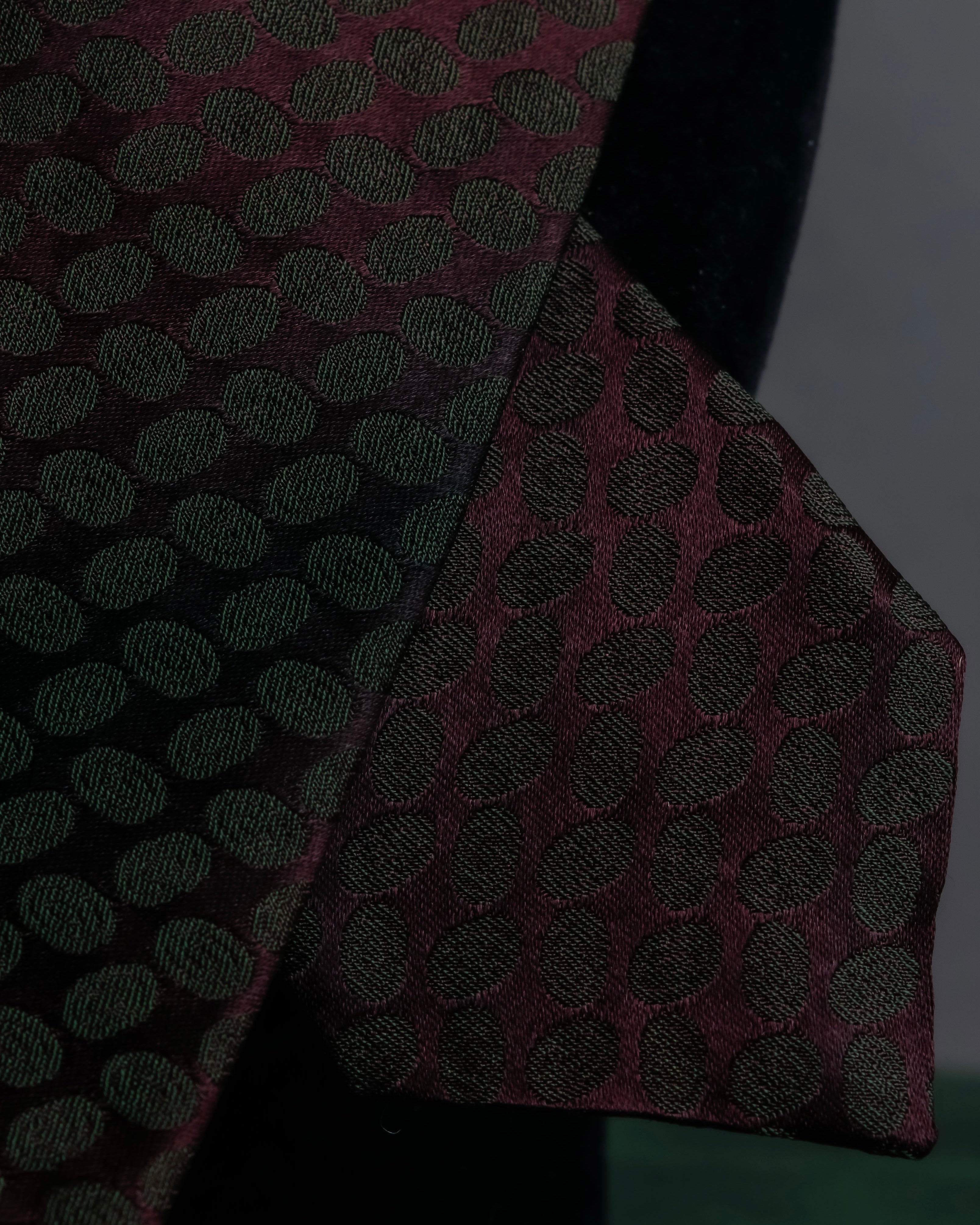 "GIORGIO ARMANI" Oval dot pattern silk twill necktie