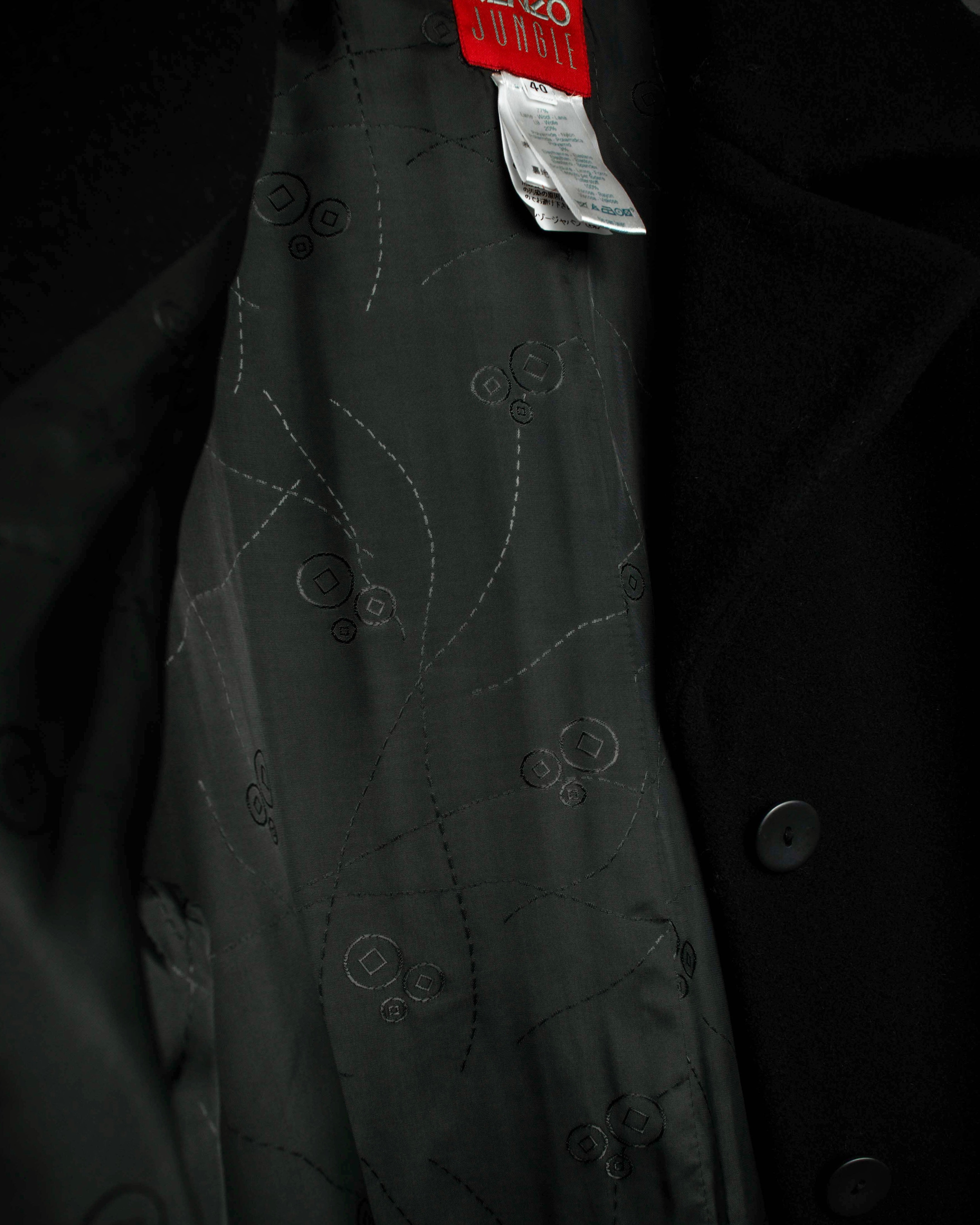 "KENZO" JUNGLE red tag period shaped chester coat