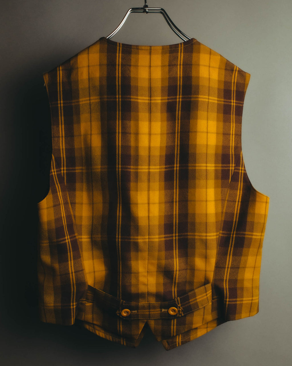 “Christian Dior” 90’s-00’s Plaid wool zip tailored vest