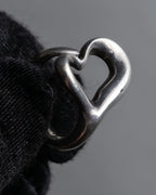 "Tiffany&Co" Elsa Peretti open heart signature silver ring