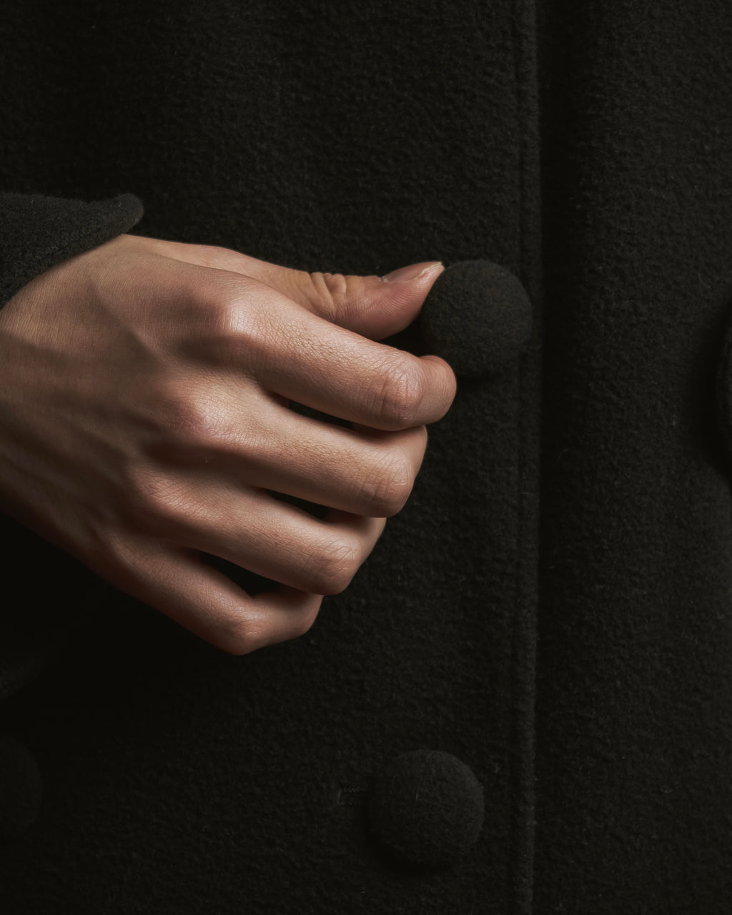 "Karl Lagerfeld" 80's-90's Round collar curvaceous coat