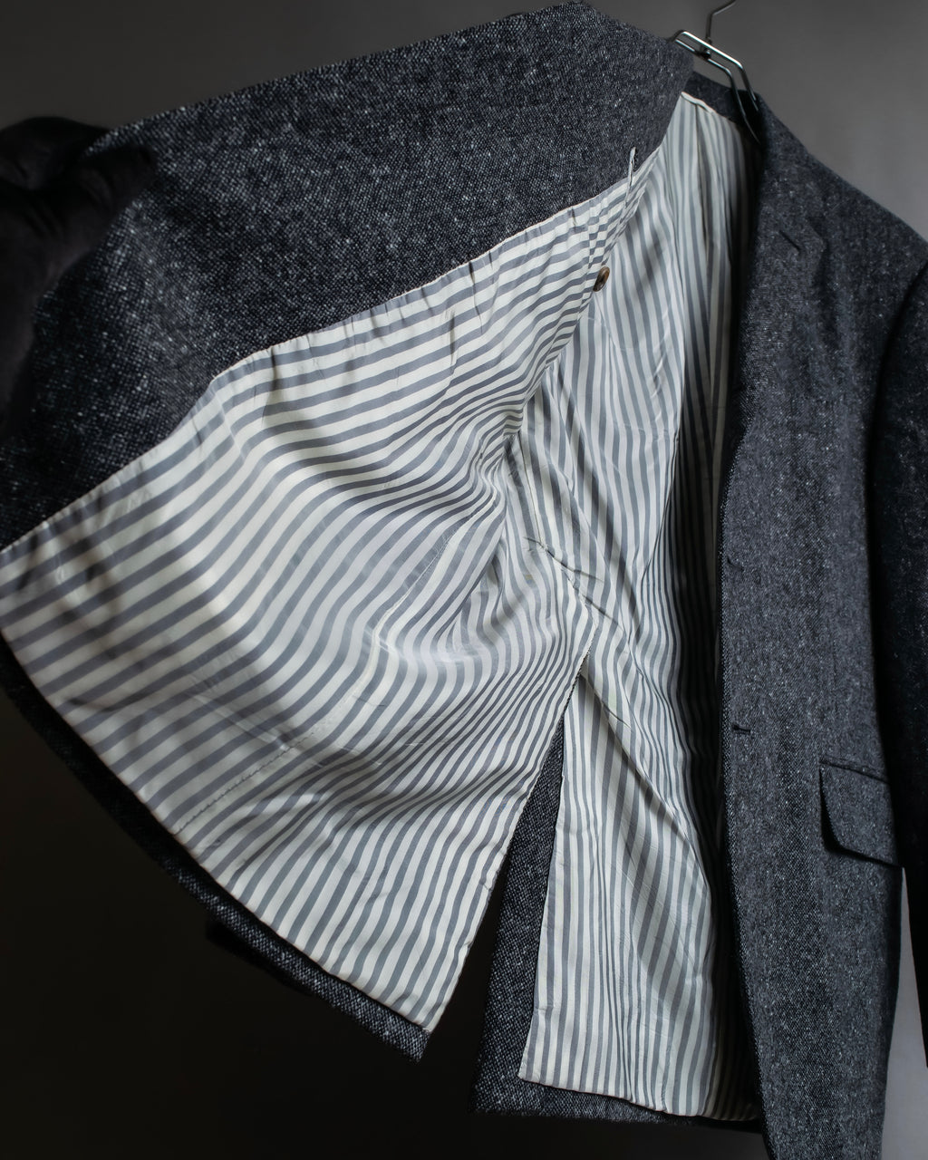 "THOM BROWNE" 3-button napped tweed tailored jacket